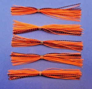 5 silicone Skirt Firecraw ORANGE/BLACK/RED #5-68-255 Lure Spinnerbait Buzz jig - Picture 1 of 2