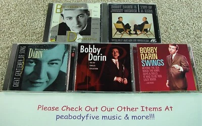 Lot Of 5 BOBBY DARIN CDS - Mack Two Kind Gentlemen Of Son, Hit Singles, Swings † - Image 1 of 2