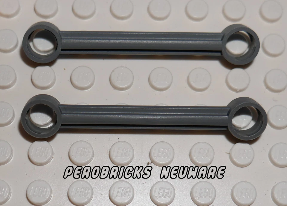 Lego Technic 2x Lenkung #2739a Lenkstange 1x6 Kugelkopf neu-dunkelgrau NEUWARE - Bild 1 von 1