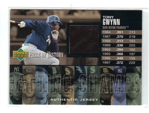 2002 Upper Deck Piece of History "Batting Champs" Tony Gwynn *A.J. - Picture 1 of 1