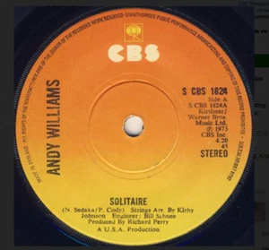 Andy Williams – Solitaire         S CBS 1824         VINYL NEAR MINT - Picture 1 of 2