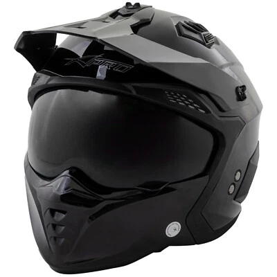 Motorradhelm Jet Helmet Cafe Racer ECE 22-06 Sonnenblende Scooter Schwarz - Bild 1 von 4