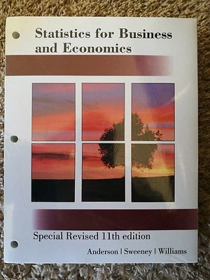 statistics for business and economics special revised 11th edition by Anderson - Image 1 of 3