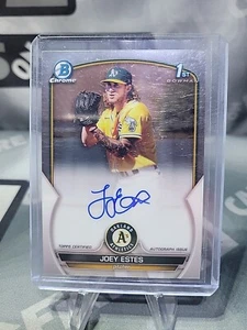 JOEY ESTES 2023 BOWMAN CHROME 1st ROOKIE AUTO #CPA-JE OAKLAND ATHLETICS - Picture 1 of 2