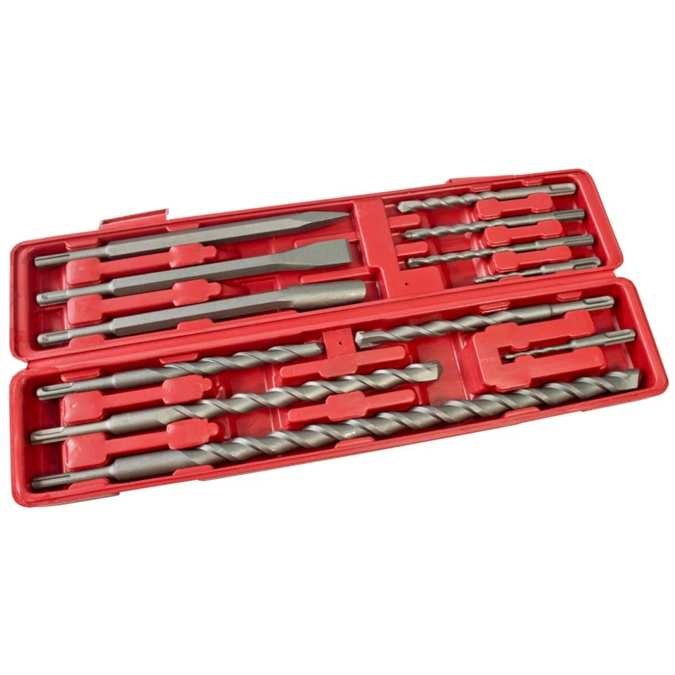 AMTECH 12pc SDS CHISEL & DRILL SET DROP FORGED, FULLY HARDENED & HEAT TREATED - Image 1 of 1