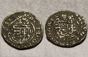 Rare genuine Silver Coin Madonna baby Jesus Hungary Denar Matyas Matthias 1557AD - Picture 1 of 4