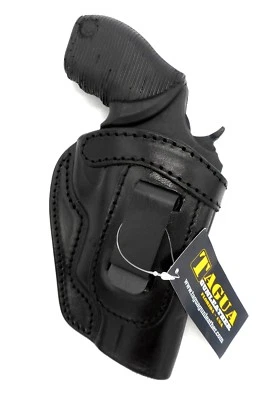 Right Hand IWB Black Leather Reinforced Top Holster for RUGER SP101 3" - Image 1 of 4