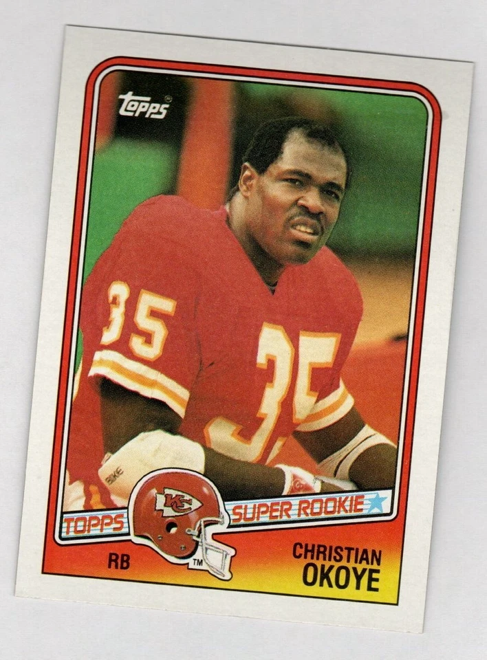 1988 Topps Football #363 Christian Okoye RC Kansas City Chiefs - Image 1 of 1
