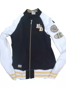 HARLEY DAVIDSON Cremallera Pull Over Suéter/Chaqueta con Parches Juvenil Talla L - Imagen 1 de 7