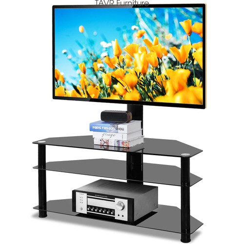 AOKCOS Supporto TV Da Pavimento Inclinabile Per 32-55 65 70 - Foto 9