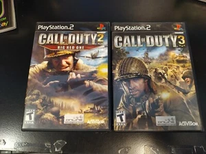 A4 Call of Duty 2: Big Red One & CoD 3 (Sony PlayStation 2 PS2) - Picture 1 of 4