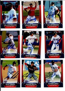 DEINER LOPEZ SIGNED 2016 SALEM RED SOX TEAM SET CARD - Picture 1 of 1