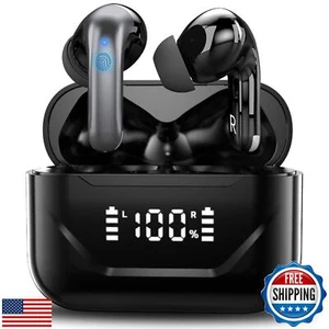 Wireless Earbuds Bluetooth 5.4 Headphones Bass Stereo, IPX5 in-Ear Earphones - Picture 1 of 5