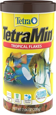 Tetramin Nutritionally Balanced Tropical Flake Food for Tropical Fish, 7.06 Oz (