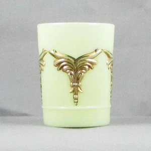 EAPG HEISEY #1280 NATILLAS ALADAS CON VASO DE VIDRIO DORADO - Imagen 1 de 6