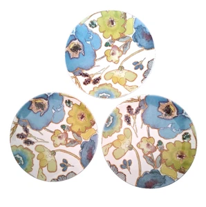 3 Lenox blau FLORAL FUSION 9 Zoll Mittagessen Teller von Stephanie Ryan - Bild 1 von 6