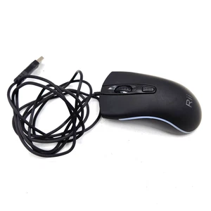 Rii RM105 Optical Mouse Black Wired USB RGB Backlit Adjustable DPI Ergonomic - Picture 1 of 14