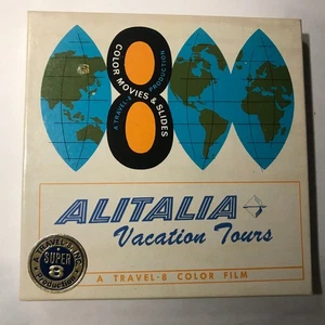De colección Años 60 Alitalia Airlines Super 8mm Película Vacaciones Tours de Italia - Imagen 1 de 2