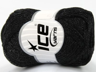 Галлей черный 80547 льда пряжи металлический люрекс блестящая лента лента 50g 109 ярдов 1/4"w - Изображение 1 из 4