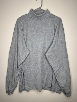 HONORS Men's Size 2XLT Vintage Shirt 100% Cotton Long Sleeve Gray Turtle Neck - Image 1 of 4