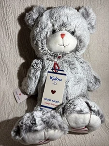 Kaloo Rouge Teddybär Stofftier Plüsch grau Frankreich Floppy super kuschelig weich Neu mit Etikett - Bild 1 von 10