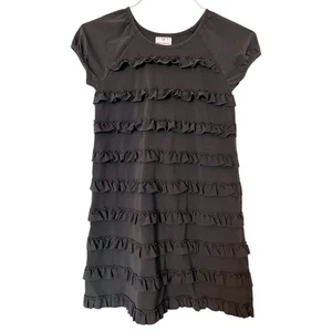 HANNA ANDERSSON Gray Ruffle Love Dress Girls 10 - Picture 1 of 5
