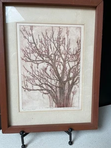 13x17 Henrietta Herndon Tweedie Art Print Dry Point Etching LAST YEARS NEST 2/30 - Picture 1 of 9