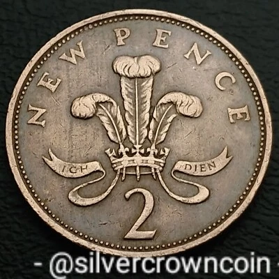 UK Great Britain 2 New Pence 1978. KM#916. Two Cents coin. Welsh Plumes.   - Image 1 of 4