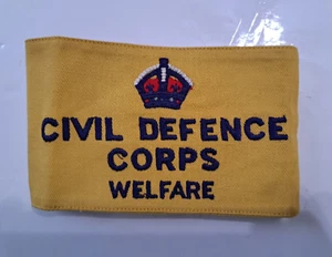 POST WW2 BRITISH CIVIL DEFENSE ARMBAND - Picture 1 of 4