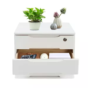 Caja de almacenamiento organizadora de escritorio blanca de 15,35 pulgadas cajones de escritorio archivador de bloqueo - Imagen 1 de 22