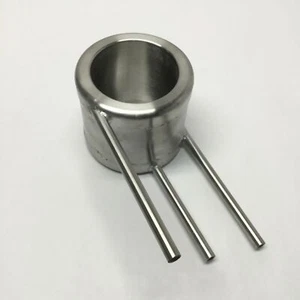 Jacketed Tempering Beaker, Stainless Steel, 400mL, Ø3" x 3.5" Cup, 3/8" OD Tube - Picture 1 of 6