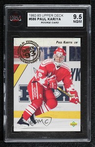 1992-93 Upper Deck World Juniors Championships Paul Kariya KSA 9.5 Rookie RC HOF