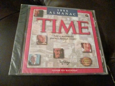 1995 SoftKey Time Magazine Multimedia Almanac CD-Rom,APPLE McIntosh Sealed NEW - Image 1 of 4