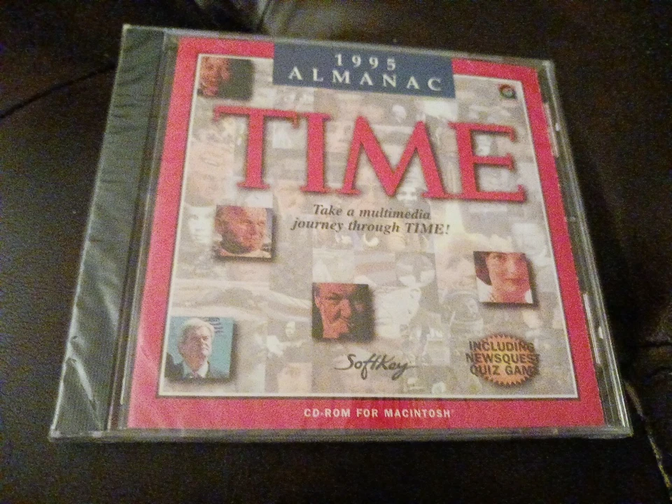 1995 SoftKey Time Magazine Multimedia Almanac CD-Rom,APPLE McIntosh Sealed NEW - Image 1 of 4
