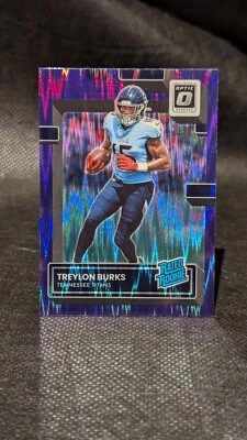 Treylon Burks 2022 Optic Rated Rookie Purple Shock Prizm RC #212 Titans - Image 1 of 2