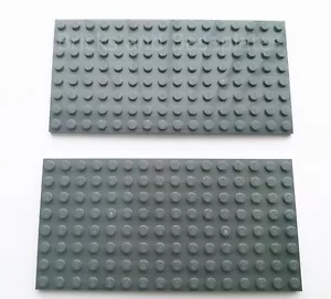 2 x LEGO 8x16 DARK GREY Plate Baseplate Base - 8x16 STUDS (PINS) - Brand New - Picture 1 of 5