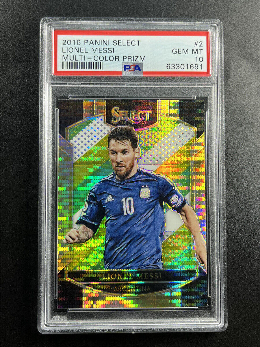 2016-17 Panini Select Lionel Messi #2 Multi Color Pulsar PSA 10 Gem Mt POP 2