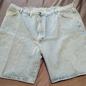 Wrangler Shorts Adult 48 Blue Denim Mens  - Picture 1 of 6