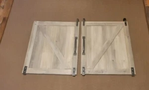 CABINET DOORS BEAUTIFUL Wood Barn Cabinet Doors -Used *read* - Picture 1 of 24