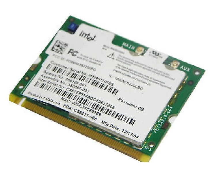 Intel 2200bg WM3B2200BG 802.11b/g Mini PCI Wireless Card HP 373025-001 - Image 1 of 1