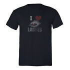 XtraFly Apparel Men's Tee I Love Lashes Sequin Eyelashes Makeup Crewneck T-shirt