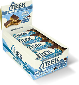 TREK High Protein Flapjack Cocoa Coconut - Gluten Free - Plant Based - Vegan - x