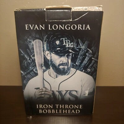 Evan Longoria Game of Thrones Bobblehead Tampa Bay Rays Iron Throne Brand New - Image 1 of 4