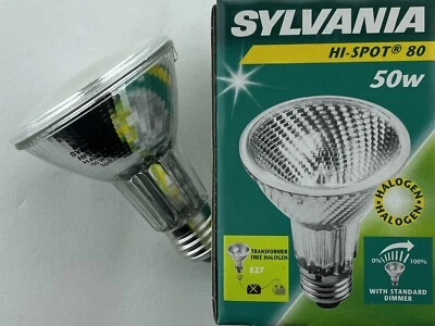 Sylvania Hi Spot 80 Par25 50 Watt 10 degree spot ES / E27 Standard Life I1 - Image 1 of 4