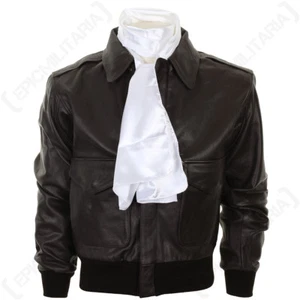 Weißer Pilotenflugschal - lange Seidenmischung Flughals Flieger einfach neu - Bild 1 von 2