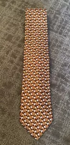 BRIONI Men’s Deisgner Silk Brown & Blue  Floral Print Neck Tie 61"L - Picture 1 of 14