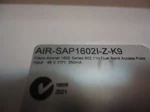 Cisco AIR-SAP-1602I-Z-K9 AIRONET 1600i ACCESS POINT - Afbeelding 1 van 11