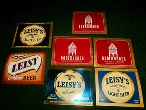 Lote de etiquetas vintage de cerveza Leisy's, Leisy Brewery, Cleveland, Chicago - Imagen 1 de 1