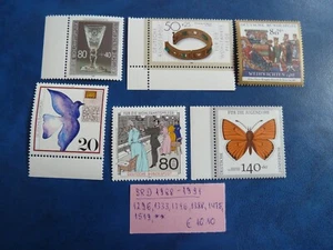 BRD 1988-1991, Michel 1296, 1333, 1388, 1396, 1475, 1519, ** - Imagen 1 de 1