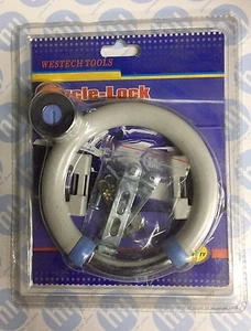 Cerradura Bicicleta Redonda Acero Fuerte con Llave de 2 Hoyuelos Nueva en Paquete - Imagen 1 de 3